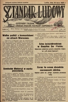 Sztandar Ludowy : ilustrowany tygodnik oświatowy, społeczny, polityczny i gospodarczy. 1925, nr 29