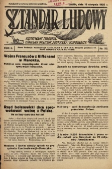 Sztandar Ludowy : ilustrowany tygodnik oświatowy, społeczny, polityczny i gospodarczy. 1925, nr 32