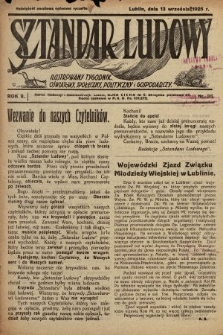 Sztandar Ludowy : ilustrowany tygodnik oświatowy, społeczny, polityczny i gospodarczy. 1925, nr 36