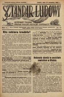 Sztandar Ludowy : ilustrowany tygodnik oświatowy, społeczny, polityczny i gospodarczy. 1925, nr 37