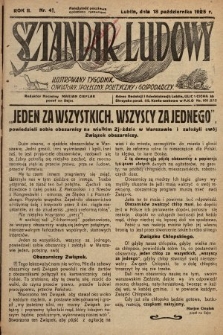 Sztandar Ludowy : ilustrowany tygodnik oświatowy, społeczny, polityczny i gospodarczy. 1925, nr 41