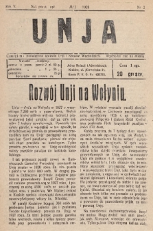 Unja : czasopismo poświęcone sprawie Unji i Kresów Wschodnich. 1928, nr 2