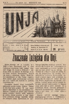 Unja : czasopismo poświęcone sprawie Unji i Kresów Wschodnich. 1928, nr 6