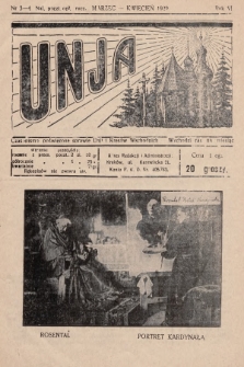 Unja : czasopismo poświęcone sprawie Unji i Kresów Wschodnich. 1929, nr 3-4