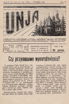 Unja : czasopismo poświęcone sprawie Unji i Kresów Wschodnich. 1929, nr 5-6