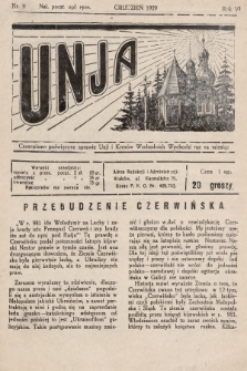 Unja : czasopismo poświęcone sprawie Unji i Kresów Wschodnich. 1929, nr 9