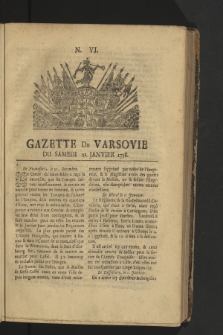 Gazette de Varsovie. 1758, nr 6