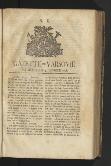 Gazette de Varsovie. 1758, nr 10