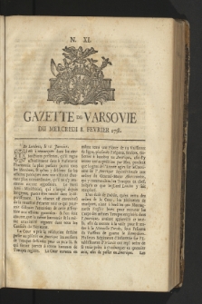 Gazette de Varsovie. 1758, nr 11