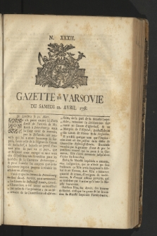 Gazette de Varsovie. 1758, nr 32