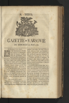 Gazette de Varsovie. 1758, nr 37