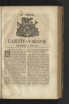 Gazette de Varsovie. 1758, nr 38