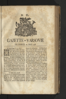 Gazette de Varsovie. 1758, nr 40