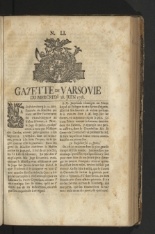 Gazette de Varsovie. 1758, nr 51