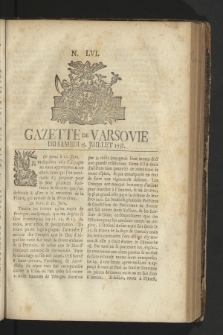 Gazette de Varsovie. 1758, nr 56