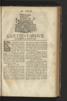 Gazette de Varsovie. 1758, nr 68