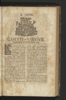 Gazette de Varsovie. 1758, nr 78