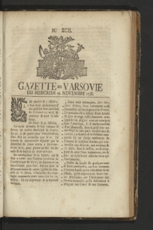 Gazette de Varsovie. 1758, nr 92