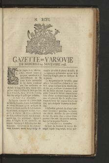 Gazette de Varsovie. 1758, nr 96