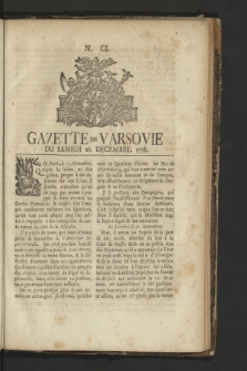 Gazette de Varsovie. 1758, nr 101