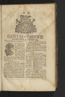Gazette de Varsovie. 1759, nr 3