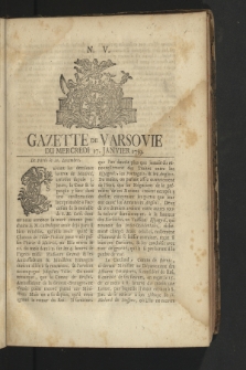 Gazette de Varsovie. 1759, nr 5