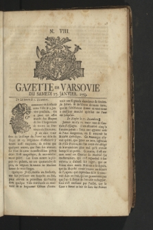 Gazette de Varsovie. 1759, nr 8