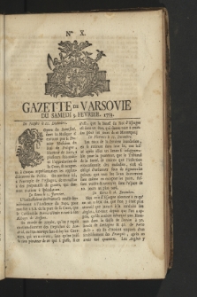 Gazette de Varsovie. 1759, nr 10