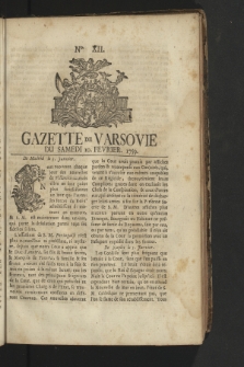 Gazette de Varsovie. 1759, nr 12