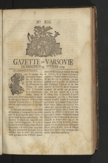 Gazette de Varsovie. 1759, nr 13