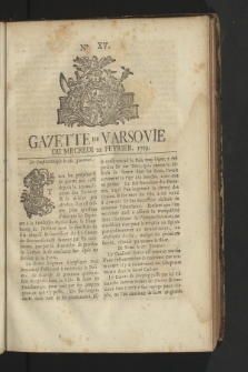 Gazette de Varsovie. 1759, nr 15