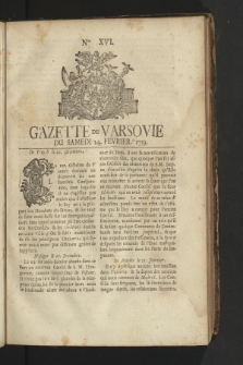 Gazette de Varsovie. 1759, nr 16