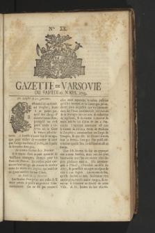 Gazette de Varsovie. 1759, nr 20