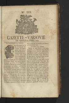 Gazette de Varsovie. 1759, nr 22