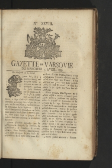Gazette de Varsovie. 1759, nr 28