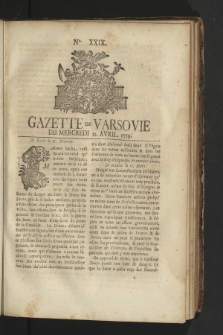 Gazette de Varsovie. 1759, nr 29