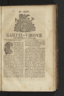 Gazette de Varsovie. 1759, nr 35