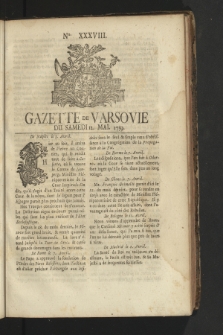 Gazette de Varsovie. 1759, nr 38
