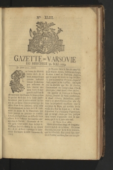 Gazette de Varsovie. 1759, nr 43