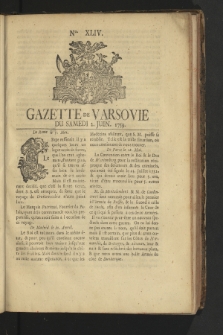 Gazette de Varsovie. 1759, nr 44
