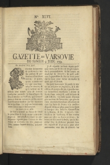Gazette de Varsovie. 1759, nr 46