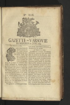 Gazette de Varsovie. 1759, nr 49