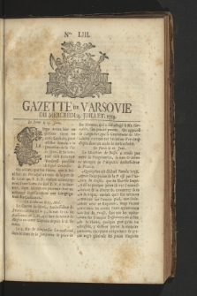 Gazette de Varsovie. 1759, nr 53