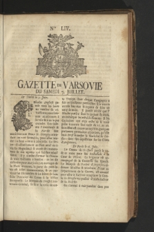Gazette de Varsovie. 1759, nr 54