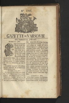 Gazette de Varsovie. 1759, nr 58