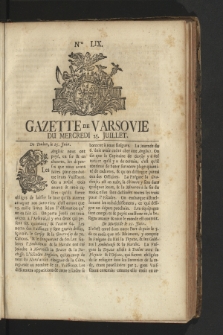 Gazette de Varsovie. 1759, nr 59