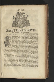 Gazette de Varsovie. 1759, nr 60