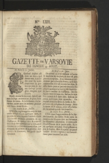 Gazette de Varsovie. 1759, nr 62