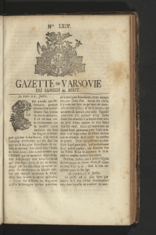 Gazette de Varsovie. 1759, nr 64