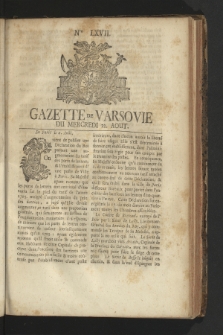 Gazette de Varsovie. 1759, nr 67